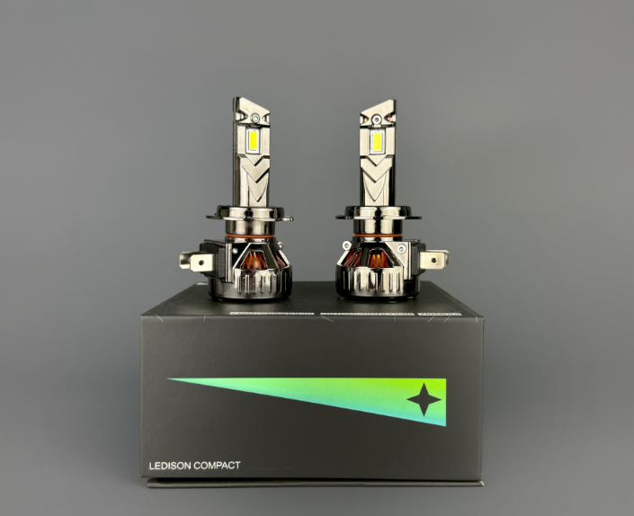 Светодиодная лампа H7 Ledison Compact (№4) (12-24V,  80w,  8000Lm,  5000K,  Canbus) (2шт.к-т)