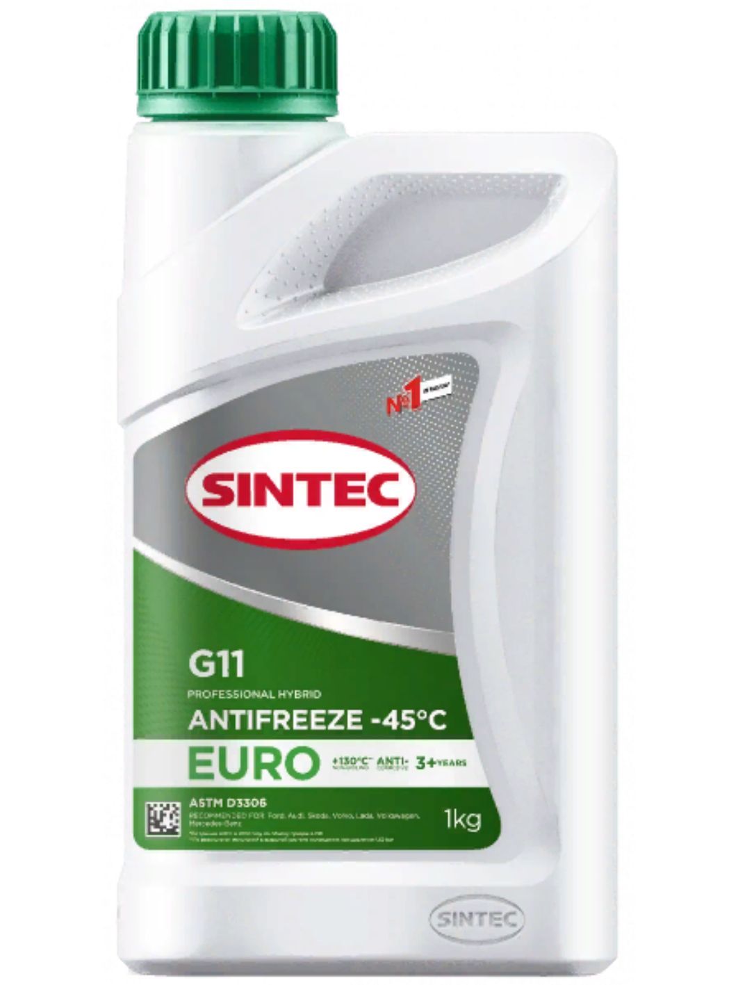 Антифриз SINTEC EURO G11 1кг зелёный