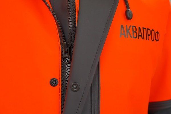 Костюм рыболовный РОКОН Аквапроф,  46-48,  170-176,  оранж/черн (ПВХ 500 г/м,  15 000 мм вод.ст.)