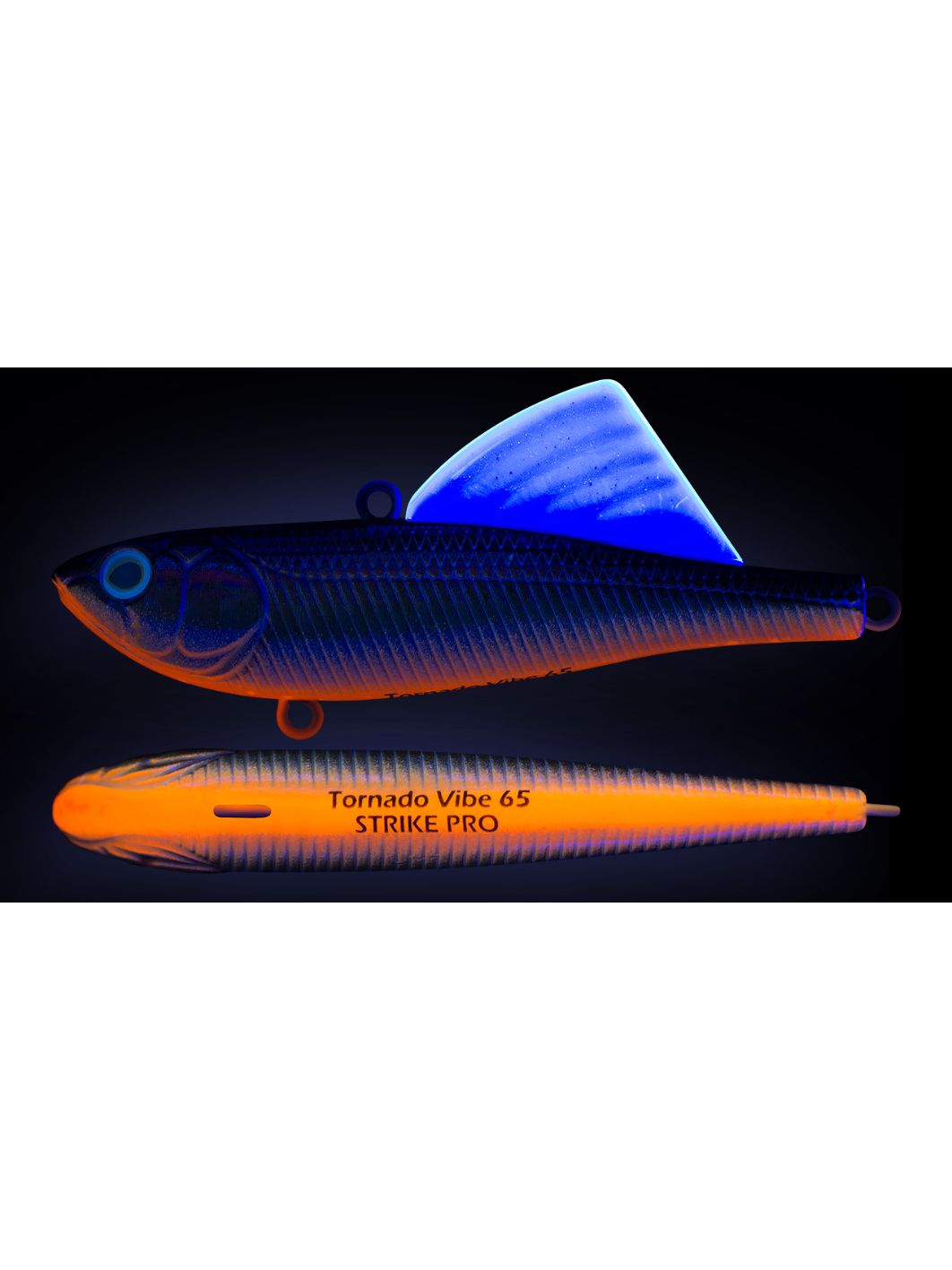 Виб Strike Pro Tornado Vibe 85 мм,  25, 6 гр,  613-713 Black Back Smoked OB