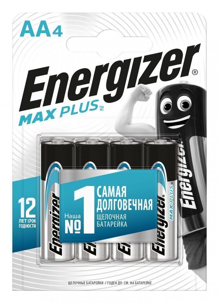Батарейка LR6 (AA) BL4 алкалиновая Alkaline Max Plus Energizer E301325001 /мототехника/ 