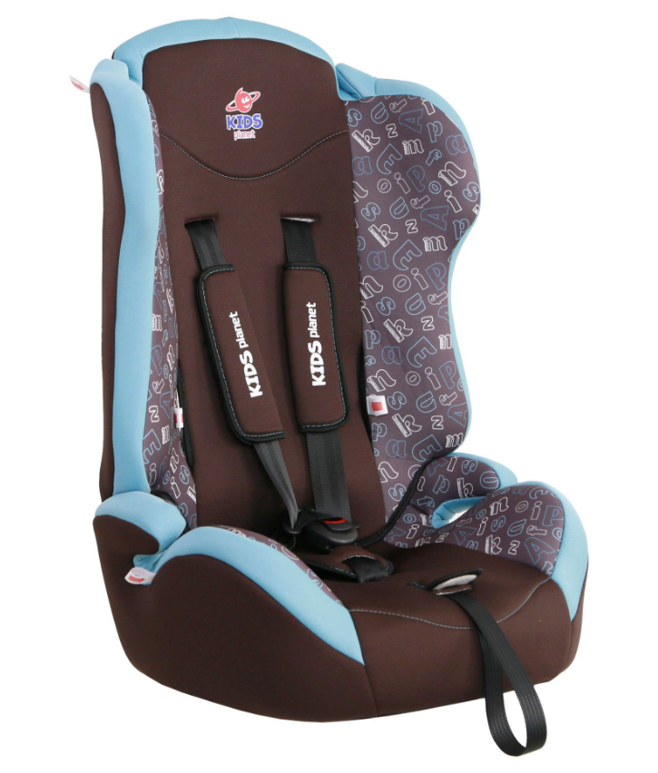 Детское кресло "SIGER" Kids Planet Meteor (шоколадные буквы) (от 9 до 36кг)