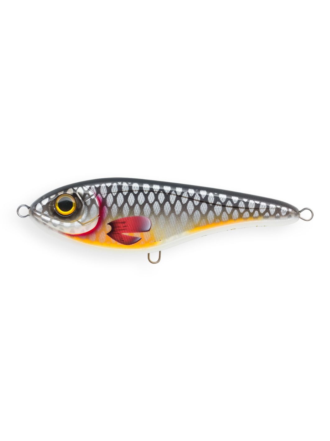 Воблер Джеркбейт Strike Pro Buster Jerk Sinking,  150 мм,  75 гр,  Загл. 0, 5м.-4, 0м.,  Тонущий,  цвет: C649F Grey Roach,  WOLF COLOR,  (EG-048#C649F)