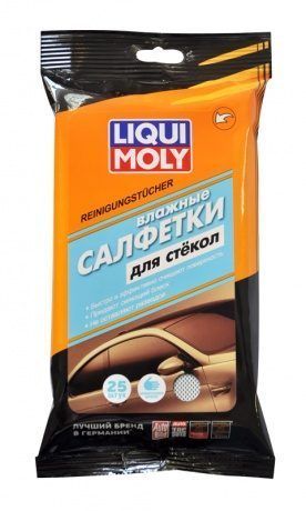 Салфетки влажные хоз/бытовые "ДЛЯ СТЕКОЛ" (25 листов) LIQUI MOLY 77168