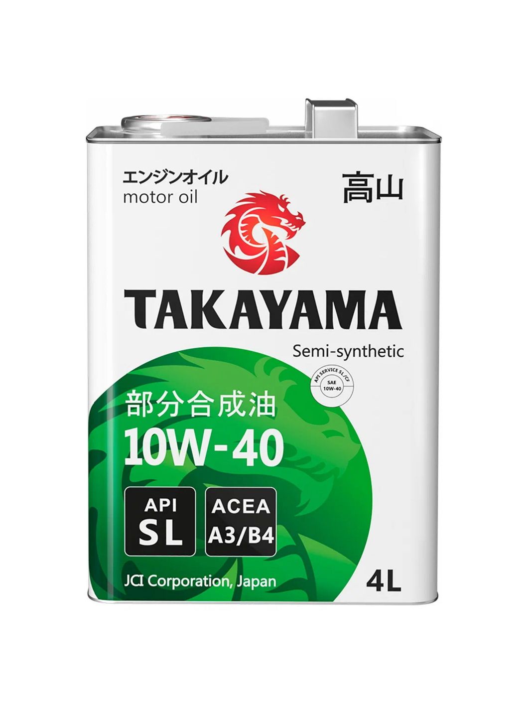 TAKAYAMA SAFETEC SAE 10W40 API SL/СF 4л полусинтетическое моторное масло