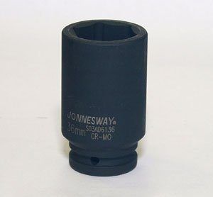 Головка торцевая 3/4" 6-гранная 17мм ударная,  удлиненная JONNESWAY S03AD6117