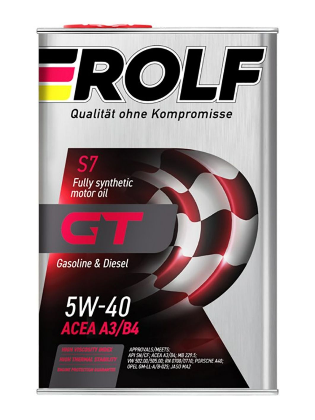 ROLF GT 5W40 SN/CF 4л синтетическое моторное масло
