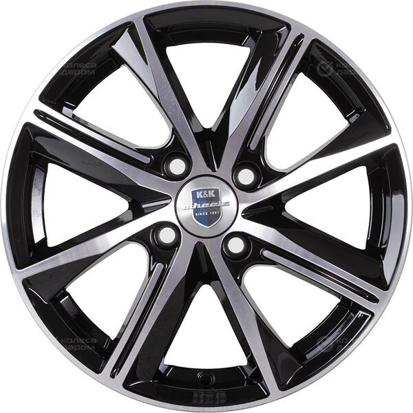 Литой диск K&K Арнар 7x17/5x112 D66.6 ET45 алмаз чёрный комплект 4шт. 75584 (КС896)