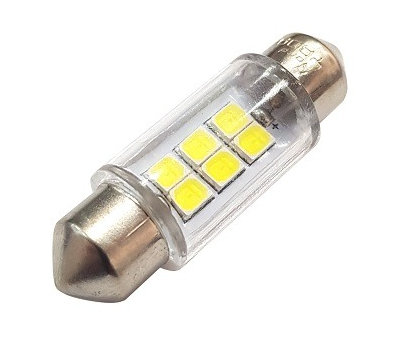 Светодиод 12V C5W (T11x36) салонный белый 6SMD YADA (900302) (1шт.)