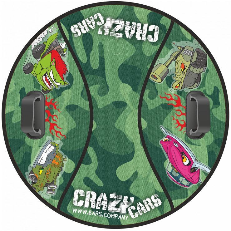 Ватрушка Комфорт Crazy Cars зеленый 90см.