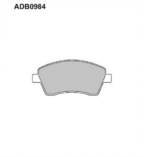 Колодка тормозная Ларгус,  Лада Веста передняя (без пружинки) ALLIED NIPPON ADB 0984 (4шт.к-т) 