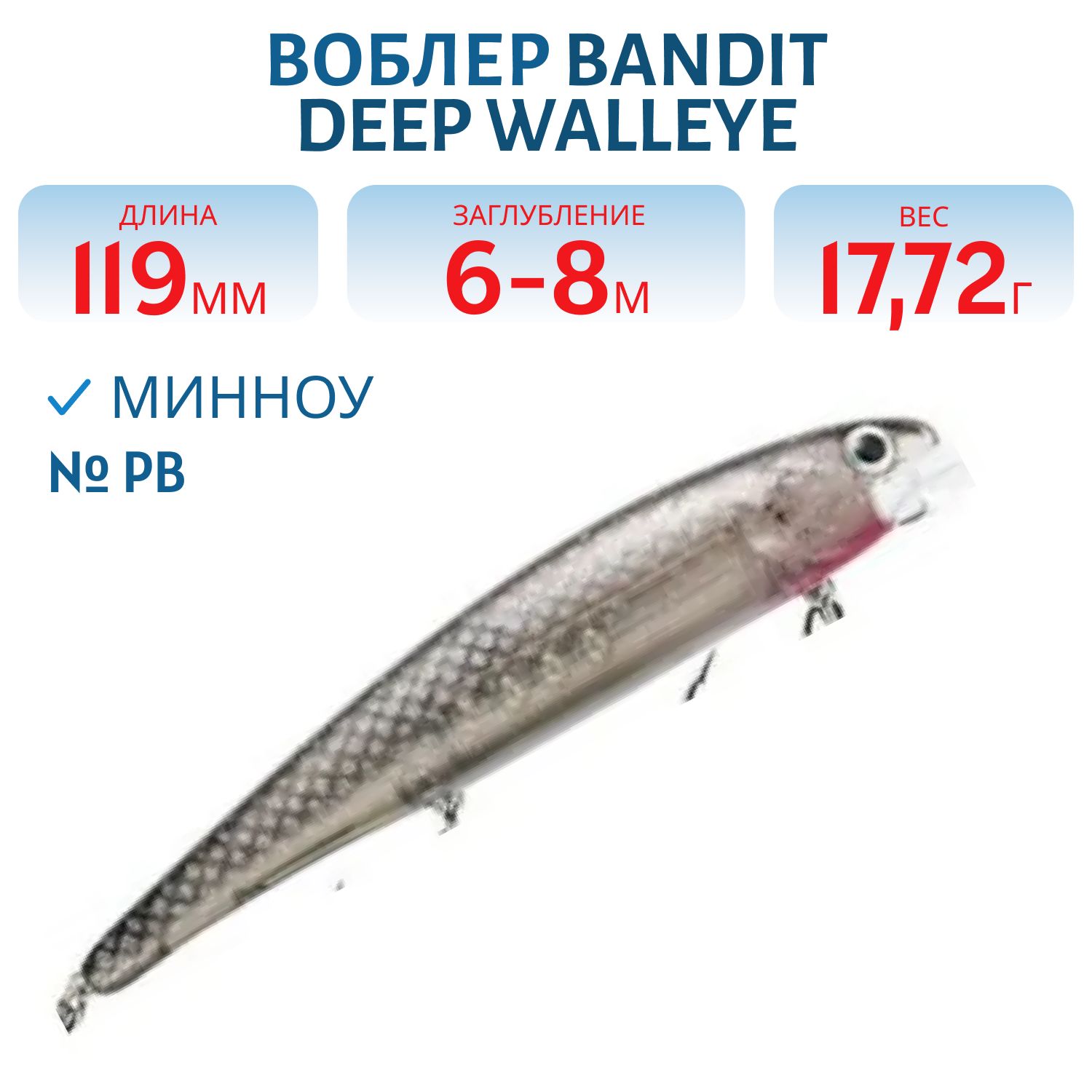 Воблер BANDIT DEEP WALLEYE PB