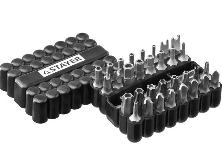 Набор бит 33пр. (PH/PZ/TORX/HEX) STAYER (26084-H33)