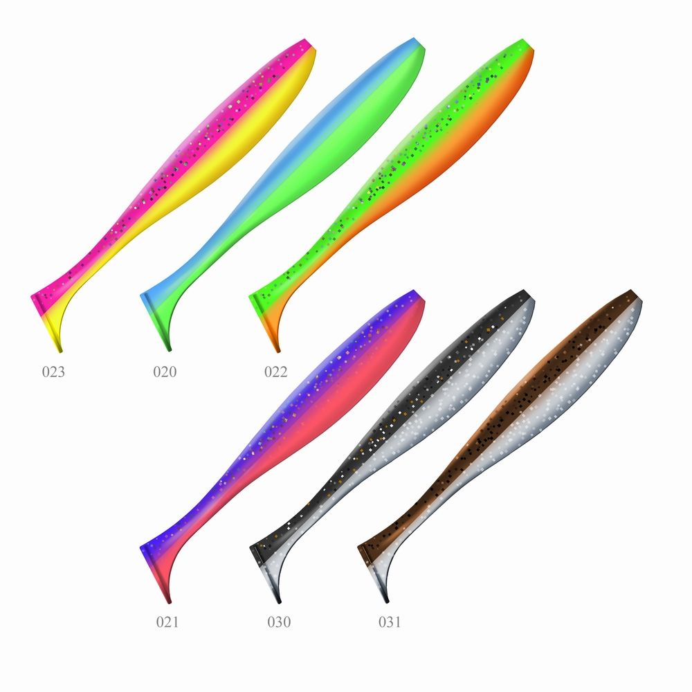 Приманка ZUB-IZI 185мм-3шт,  (цвет 408) синий верх-розовый низ