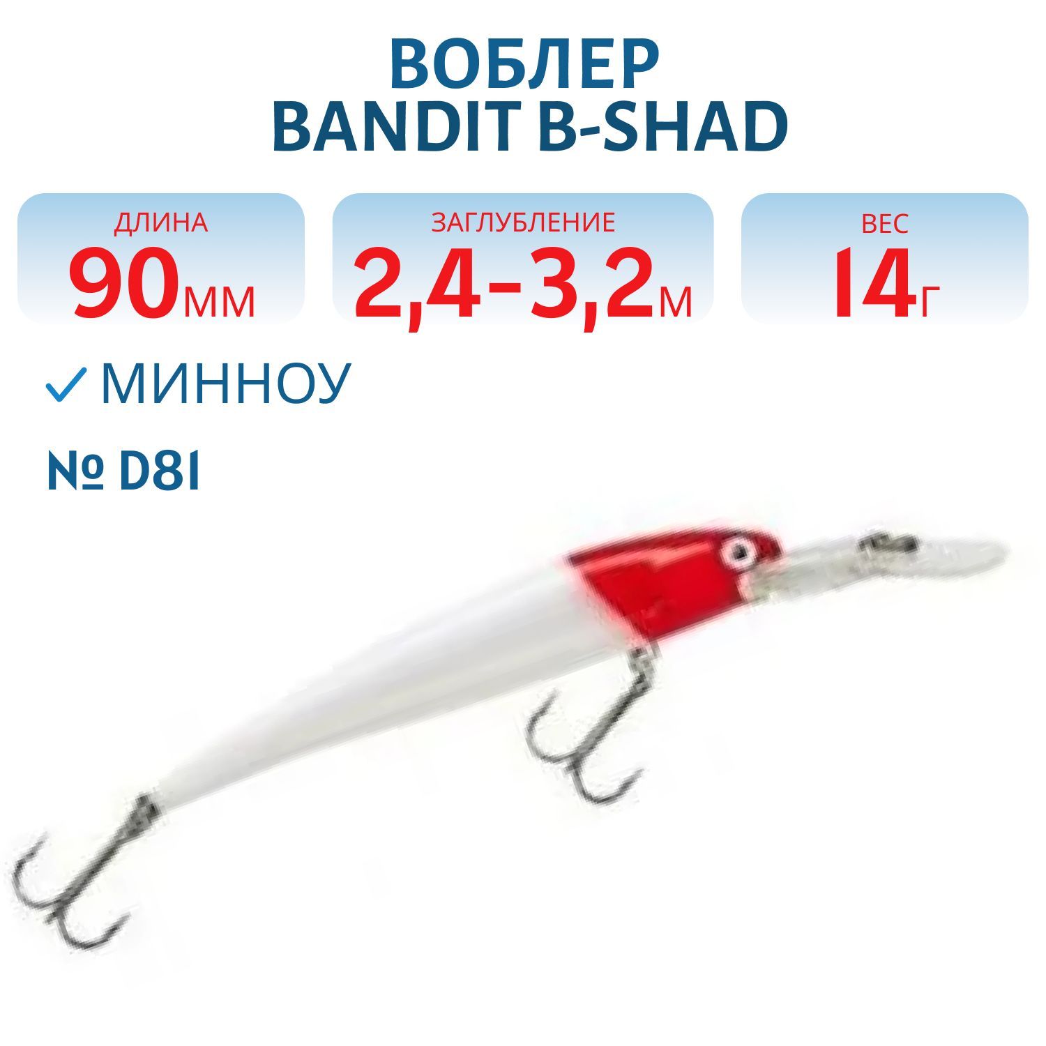 Воблер BANDIT B-SHAD D81