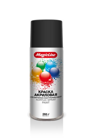 Краска MAGIC LINE RAL 9005 Черная глянцевая 265гр