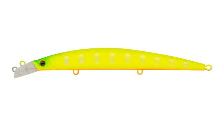 Воблер Минноу Strike Pro Top Water Minnow 130,  130 мм,  15 гр,  Загл. 0, 1м.-0, 7м.,  Плавающий,  цвет: A178S Lemon Mat Tiger,  (JL-158F#A178S)