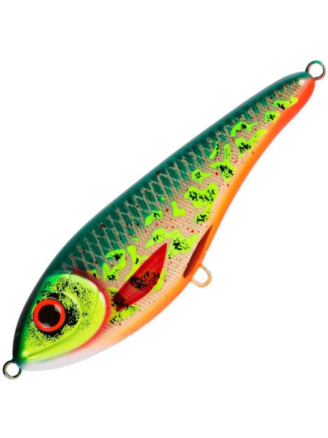 Воблер Джеркбейт Strike Pro Buster Jerk Shallow Runner,  150 мм,  64, 5 гр,  Загл. 1, 0м.,  Медленно всплывающий,  цвет: C780F The Saint,  (EG-048S#C780F)
