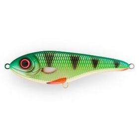 Воблер Джеркбейт Strike Pro Buster Jerk Sinking,  150 мм,  75 гр,  Загл. 0, 5м.-4, 0м.,  Тонущий,  цвет: A382F Green Perch,  WOLF COLOR,  (EG-048#A382F)