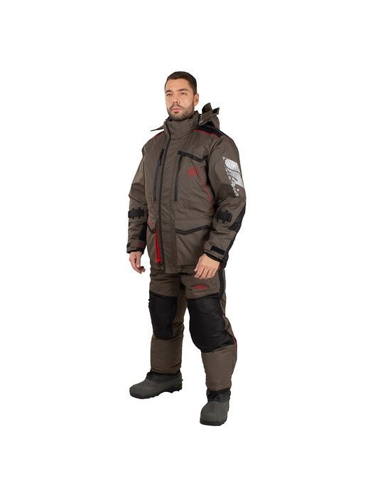 Костюм зимний поплавок Huntsman Siberia Floating,  ткань Breathable,  до -45°С,  цвет Серый/Черный (Размер:44-46,  Рост:170)