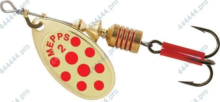 Блесна вращающаяся Mepps "Aglia PTS 2 Gold/Red dots