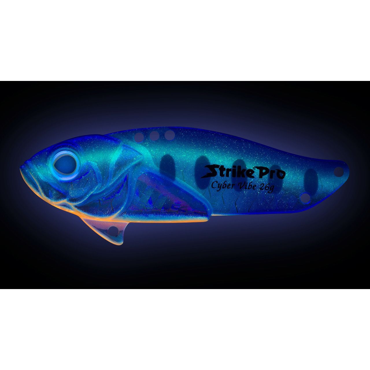 Блесна-цикада Strike Pro Cyber Vibe 45,  45 мм,  9, 1 гр,  цвет: UV Blue Silver OB,  (JG-005C#A150-713)