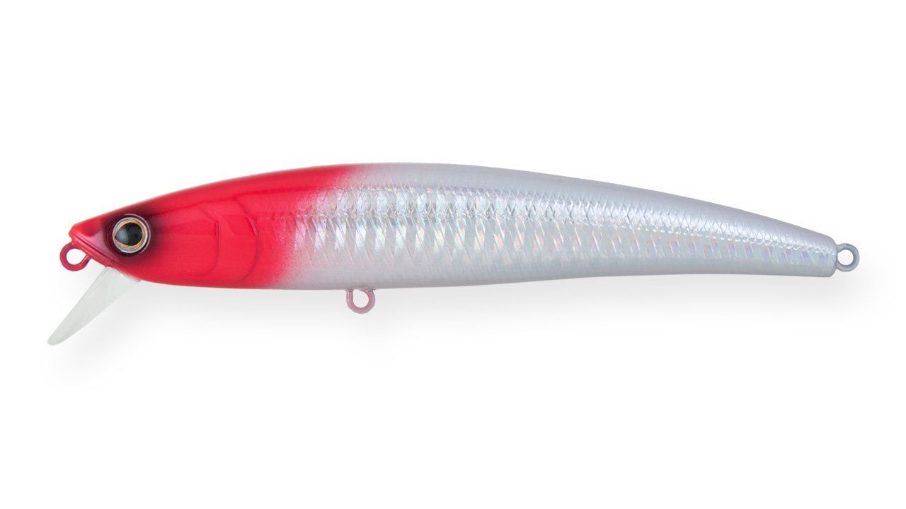 Воблер Минноу Strike Pro Arc Minnow 120SP,  12 мм,  18, 3 гр,  Загл. 0, 5м.-0, 6м.,  Нейтральный,  цвет: 022PPP-713 Redhead Silver,  (EG-136-SP#022PPP-713)