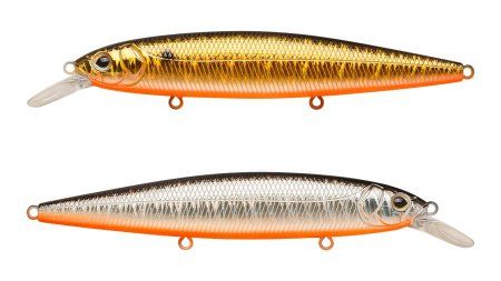 Воблер Минноу Strike Pro Bold 110SP,  110 мм,  15, 4 гр,  Загл. 0, 8м.-1, 5м.,  Нейтральный,  цвет: A70-613-SBO Double Silver/Smoked,  (EG-191A-SP#A70-613-SBO)