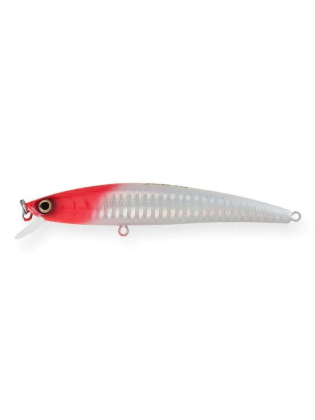 Воблер Минноу Strike Pro Alpha Minnow 115,  115 мм,  12, 5 гр,  Загл. 0, 6м.-1, 6м.,  Плавающий,  цвет: 022PPP-713 Redhead Silver,  (EG-033F#022PPP-713)