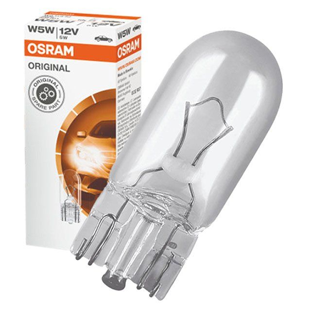Автолампа 12-5 б/цок OSRAM W5W (2825) (1шт.)