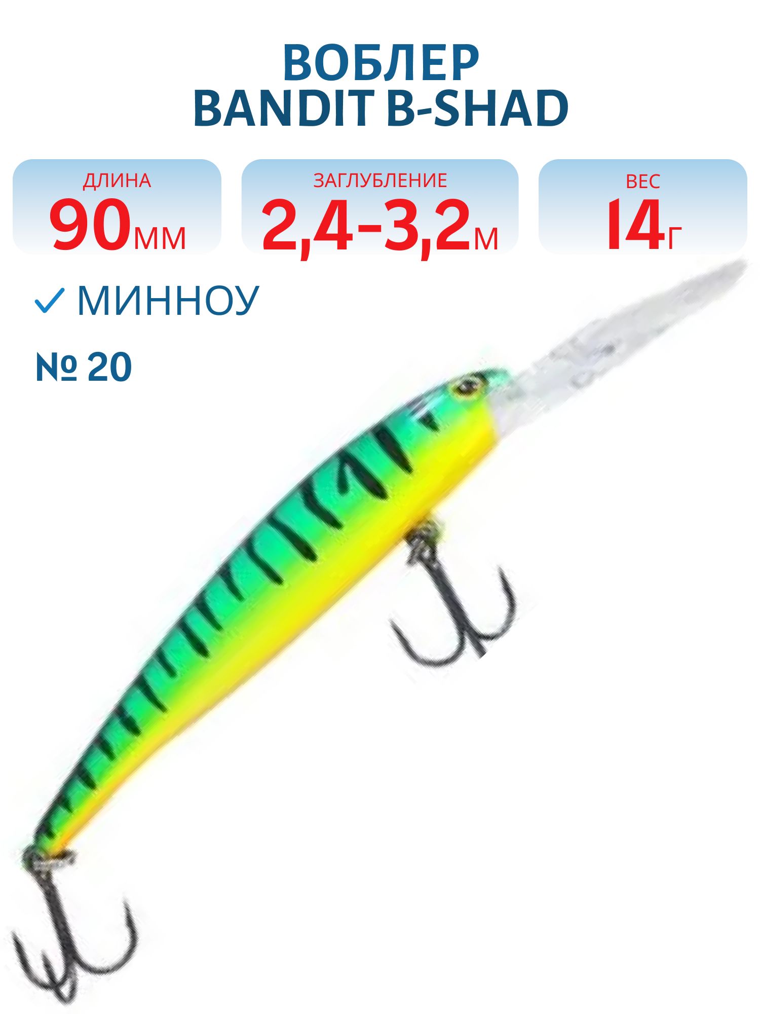 Воблер BANDIT B-SHAD 20