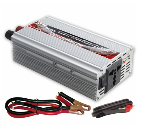 Преобразователь напряжения автомобильный AVS IN-1000W (12/220V) 