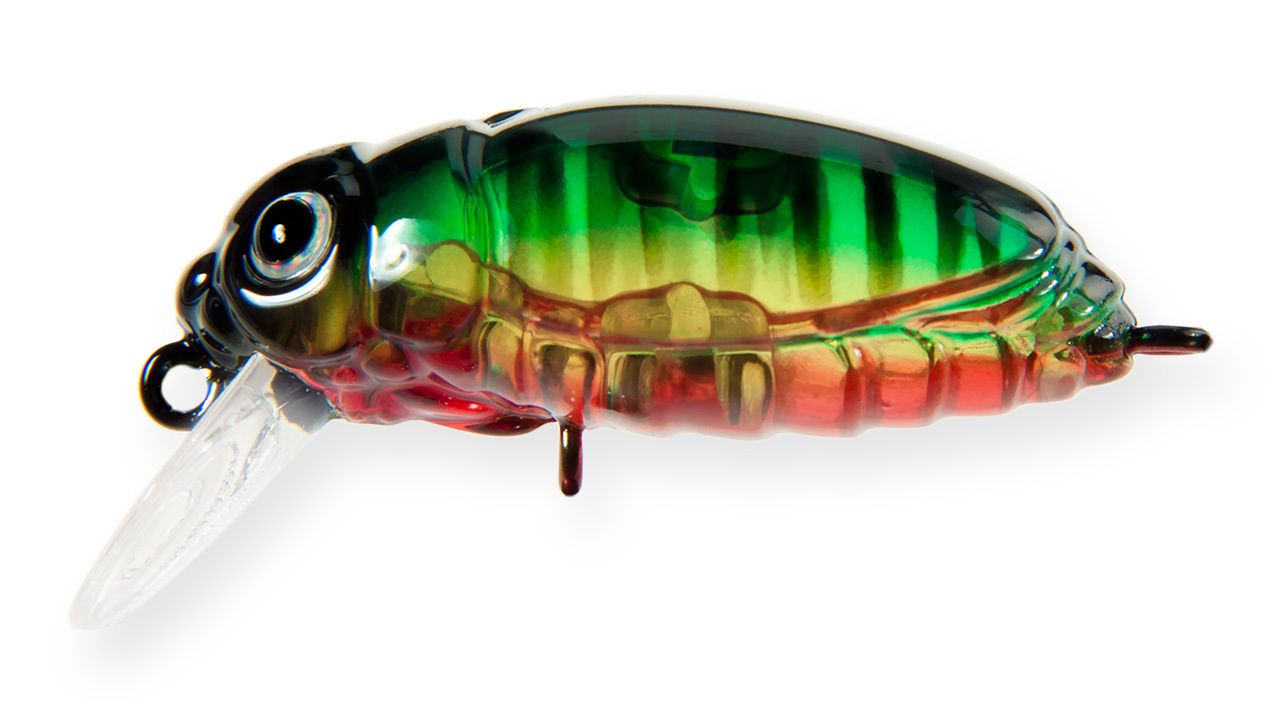 Воблер Крэнк Strike Pro Beetle Buster 40,  40 мм,  5, 7 гр,  Загл. 0, 2м.-0, 7м.,  Плавающий,  цвет: A102G Transparent Perch,  (EG-174F#A102G)