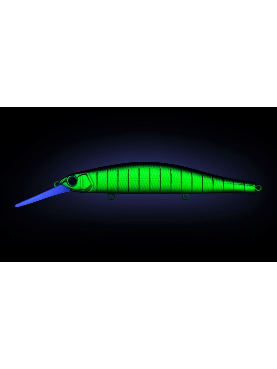 Воблер Минноу Strike Pro Inquisitor DR 110SP,  110 мм,  18, 9 гр,  Загл. 4, 0м.-6, 0м.,  Нейтральный,  цвет: 597S Blue Mat Tiger,  (EG-193BL-SP#597S)