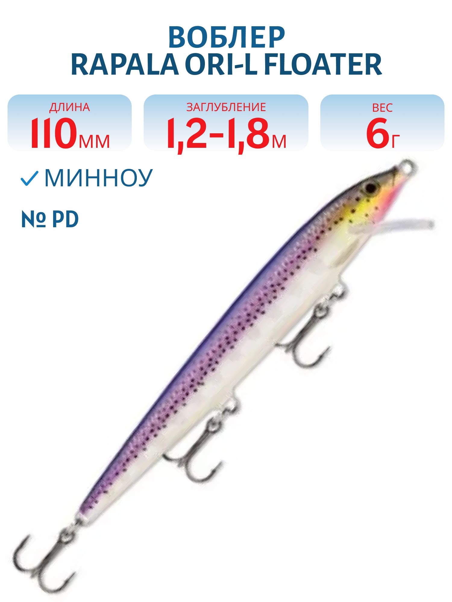 Воблер Rapala Original Floater 11 /PD