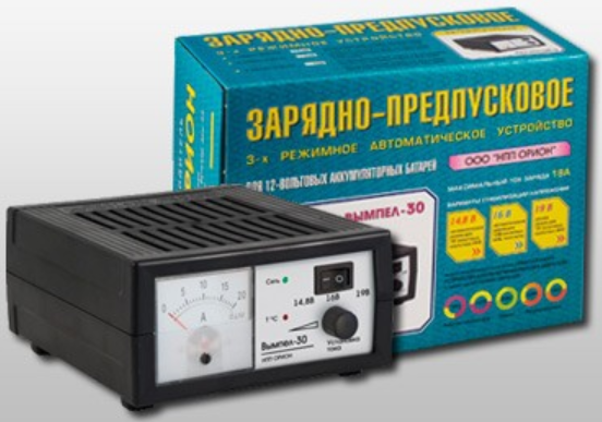 Зарядное устройство Вымпел-30 (автомат,  0-20А,  14, 8/16/19В,  стрелочный амперметр)