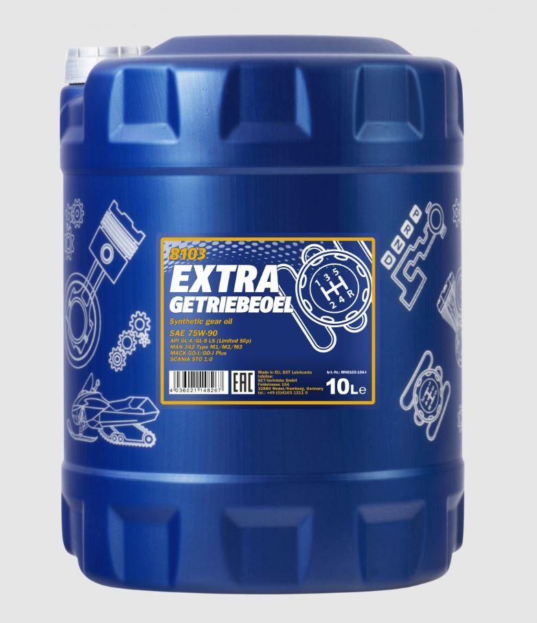 MANNOL Extra Getriebeoel 75W90 GL-4/GL-5 LS 8103 10л синтетическое трансмиссионное масло