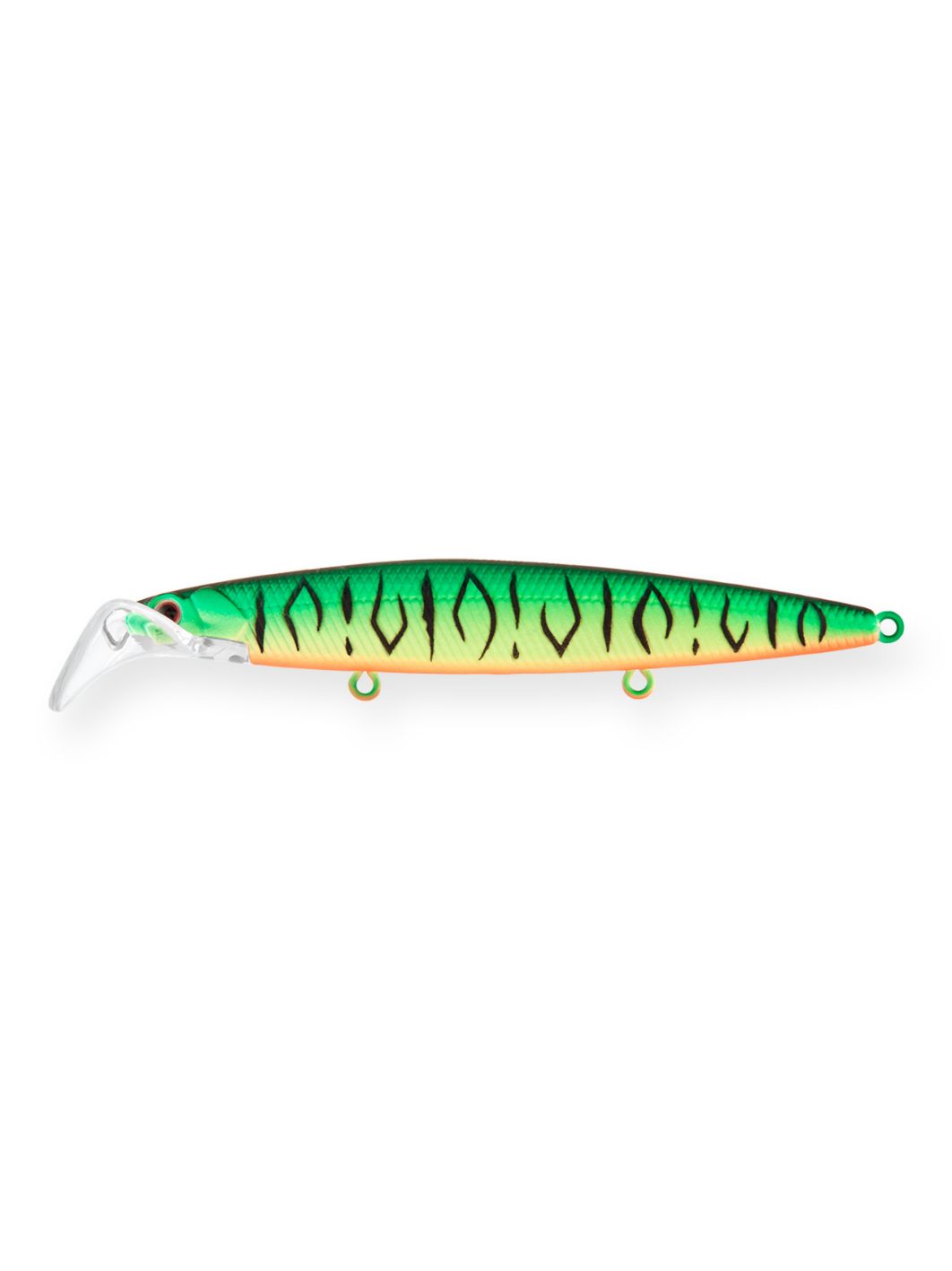Воблер Минноу Strike Pro Scooter Minnow 110F,  110 мм,  11, 8 гр,  Загл. 1, 5м.-2, 5м.,  Плавающий,  цвет: GC01S Mat Tiger,  (EG-186F#GC01S)