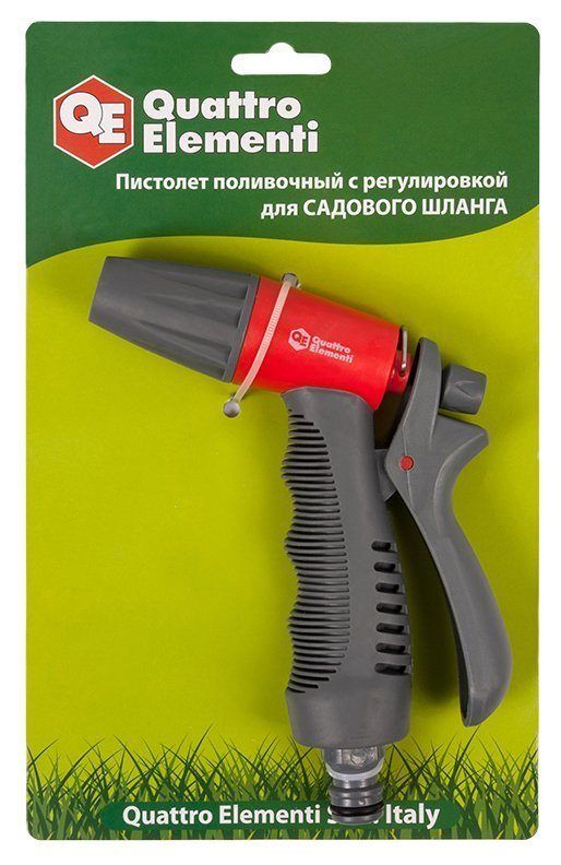 Пистолет поливочный (1 режим,  регулировка напора) QUATTRO ELEMENTI (646-140)