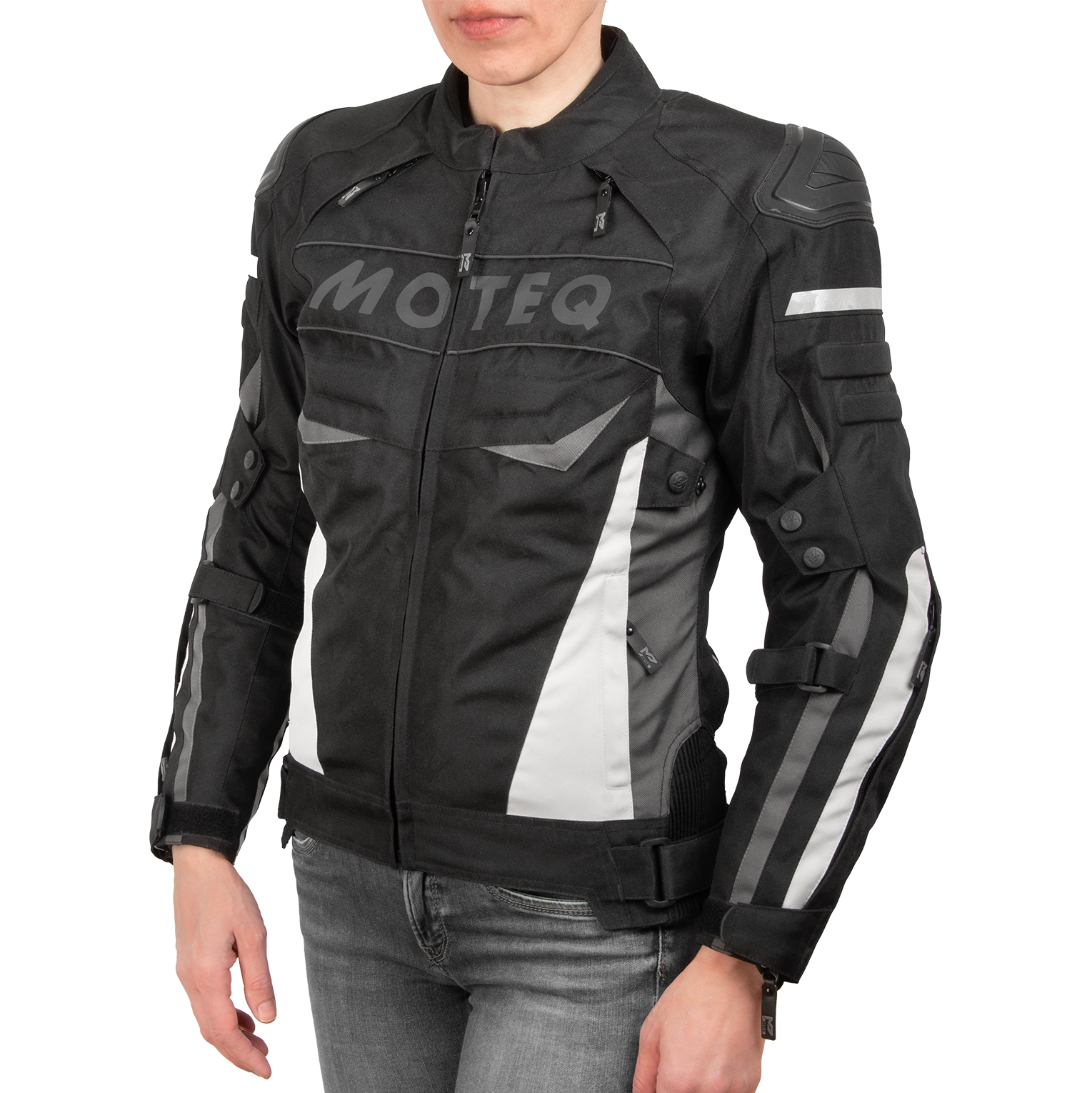 Куртка текстильная женская MOTEQ ASOL черный/серый L