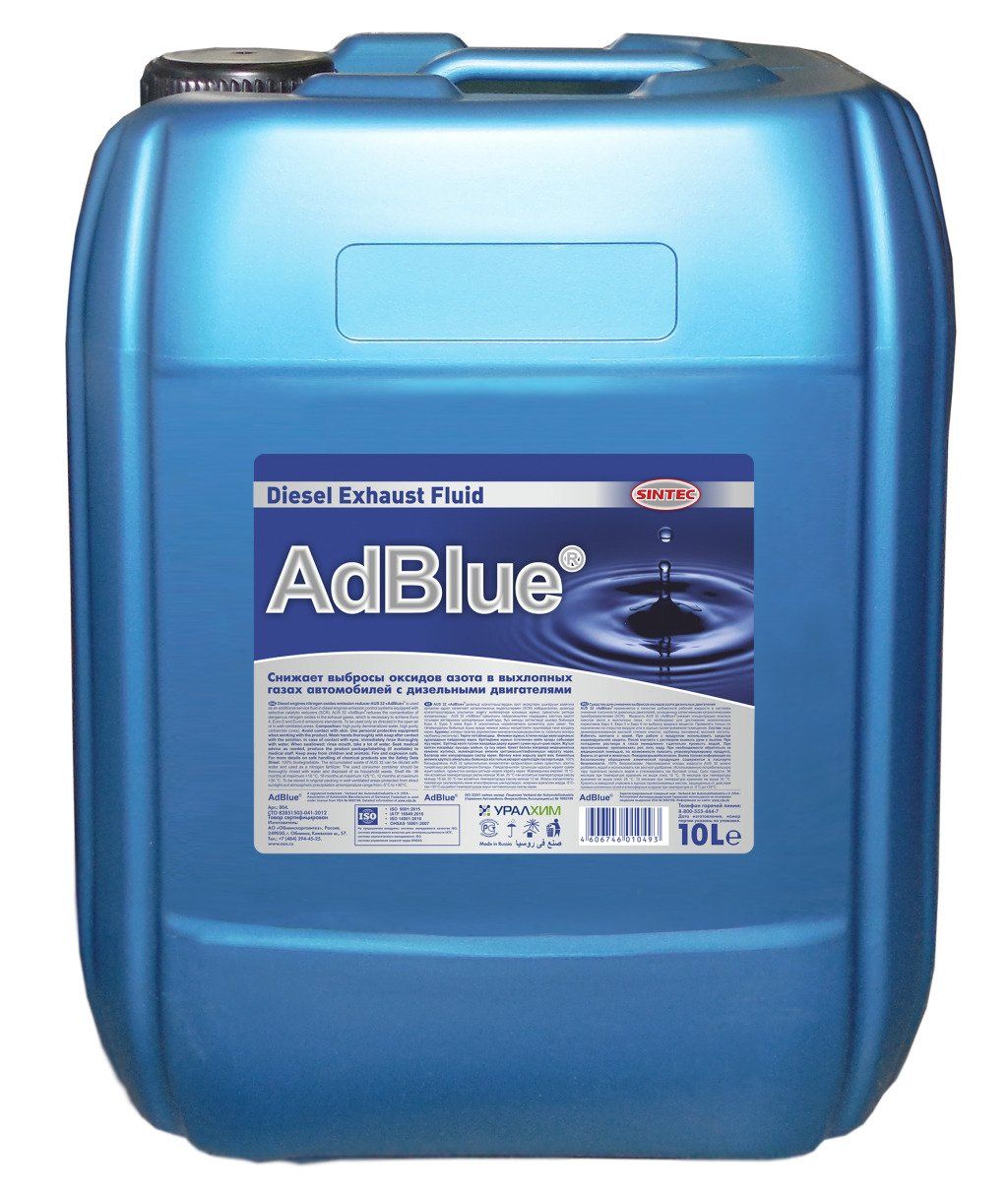 Жидкость для системы SCR 10л AdBlue SINTEC (мочевина)