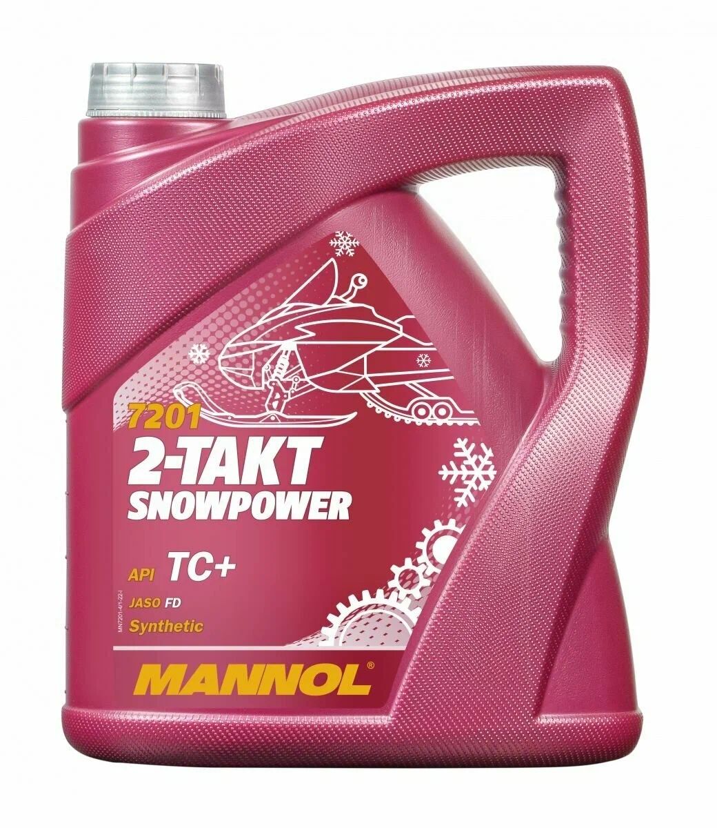 MANNOL Snowpower 2T TC+ 2-х тактное синтетическое масло для снегохода 4L 1431 /мотоотдел/