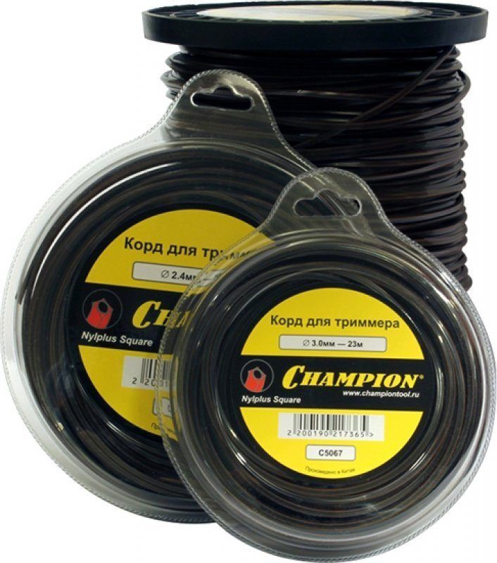 Корд триммерный Ø3.0мм квадрат (23м) CHAMPION C5067