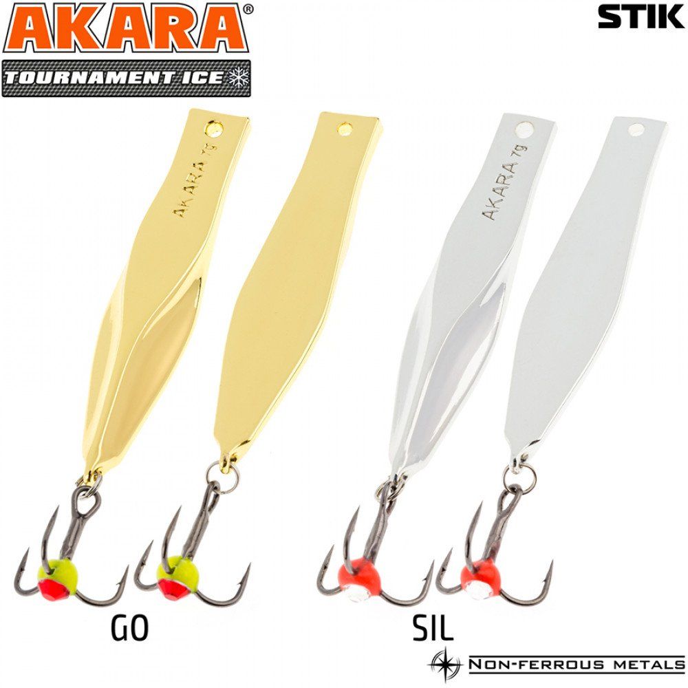 Блесна зимняя Akara Tournament Ice Stik 70 14 гр. SIL