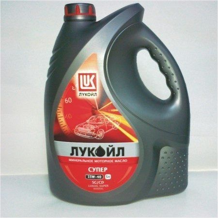 ЛУКОЙЛ 15W40 СУПЕР 5л минеральное моторное масло