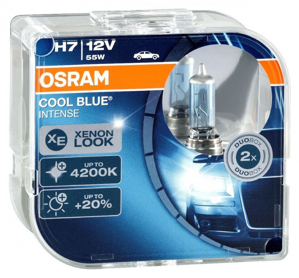 Автолампа галогеновая Н7 12V-55 OSRAM +100% Cool Blue Intense (64210CBN) (2шт.к-т)