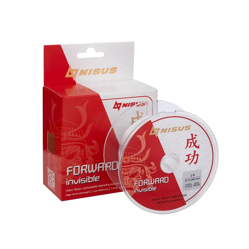Леска FORWARD Invisible 0, 286mm/300m Nylon Transparent Nisus 