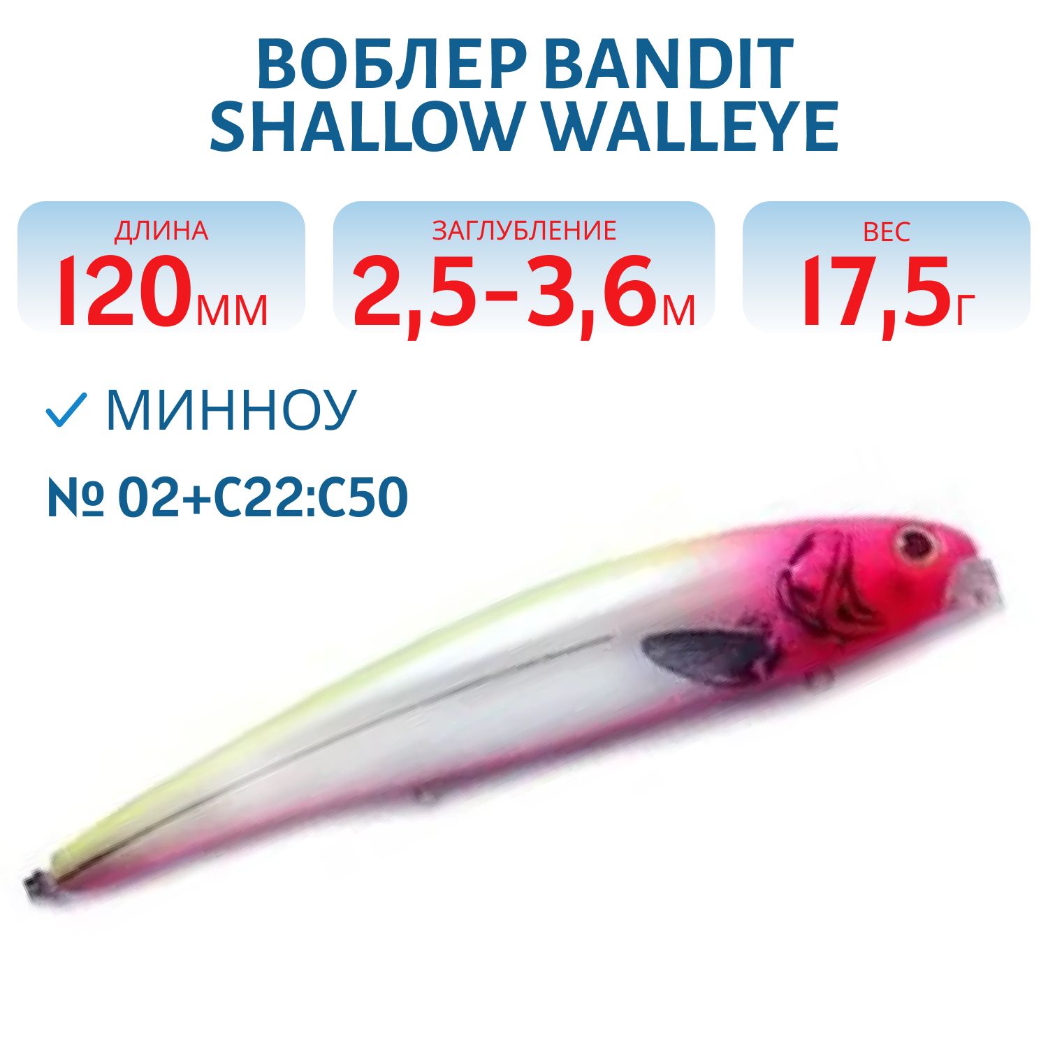 Воблер BANDIT SHALLOW WALLEYE 02