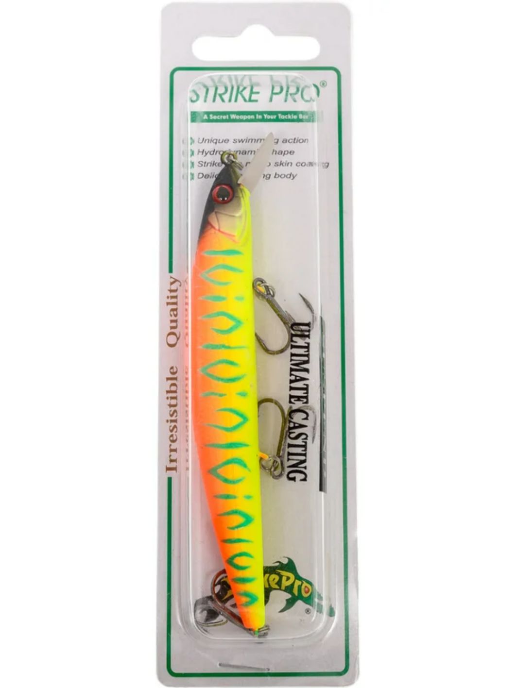 Воблер Минноу Strike Pro Montero 90SP,  90 мм,  8, 6 гр,  Загл. 0, 8м.-1, 2м.,  Нейтральный,  цвет: A242S Sunrise Mat Tiger,  (EG-190A-SP#A242FS)