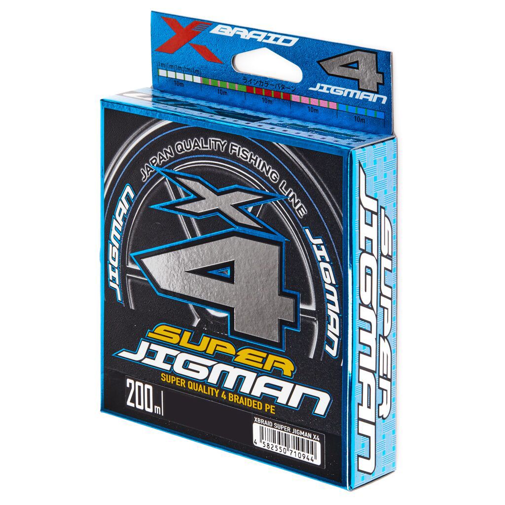 Шнур YGK X-Braid Super Jigman X4 200м Multicolor #2.0,  0.235мм,  30lb,  13.5кг